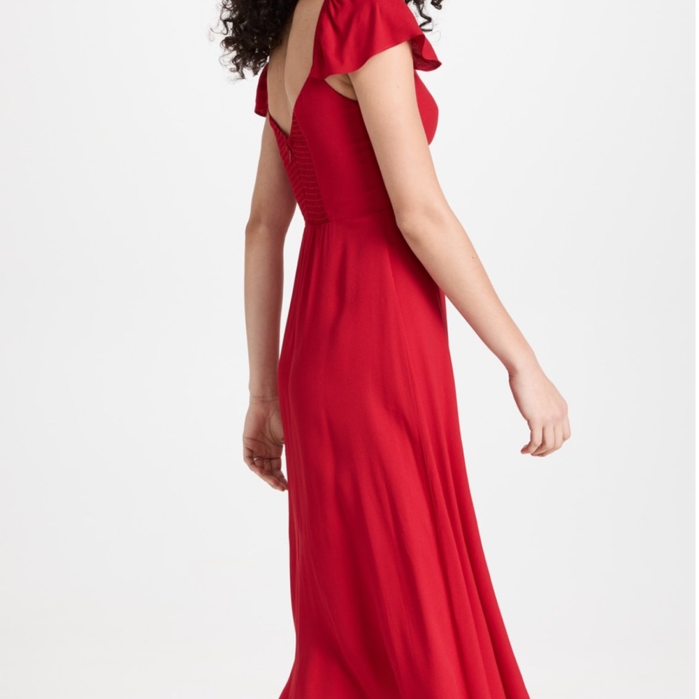 Reformation Baxley Dress Cherry